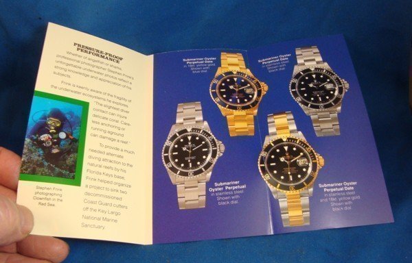 ROLEX SUBMARINER Vintage Brochure Stephen Frink 1979