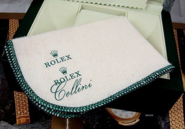 Rolex Cellini Presentation Polishing Cloth 9 by 6 inche