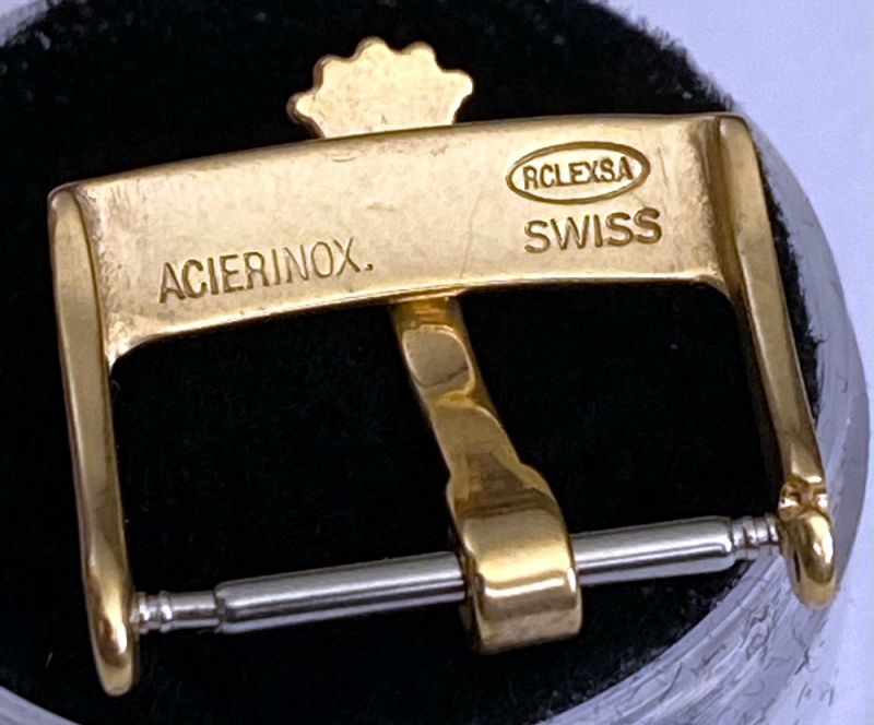 ROLEX 16mm 18k Gold Plate ACIERINOX ROLEXSA Swiss.  Current