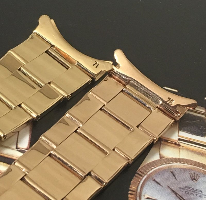 Rolex PRESIDENT 1803 18k Rose Gold 20mm riveted link 76   OUT-OF-STOCK