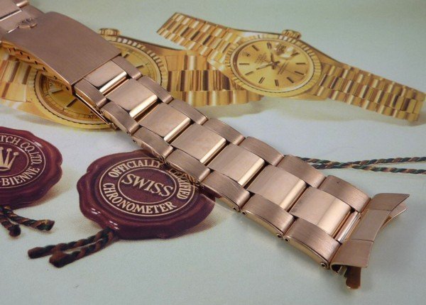 Rolex PRESIDENT 1803 18k Rose Gold 20mm riveted link 76   OUT-OF-STOCK