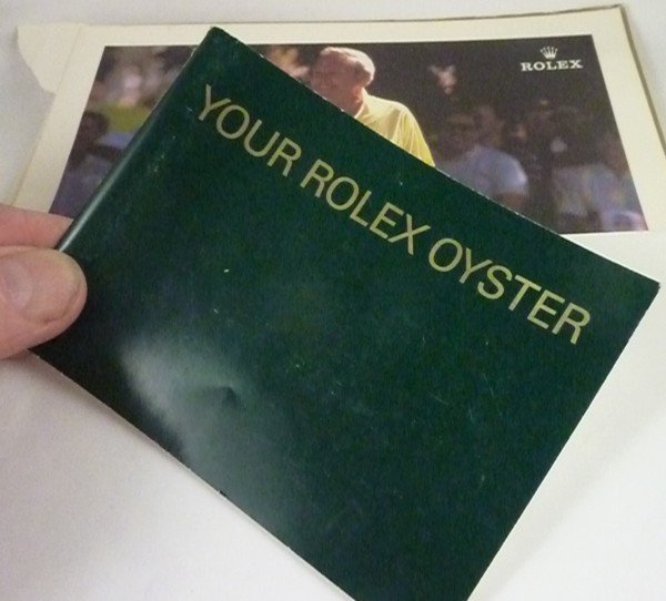 Vintage ROLEX Green instruction book.  3.5 by 5 inch si RA