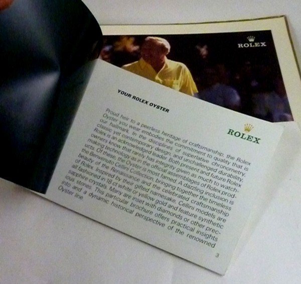 Vintage ROLEX Green instruction book.  3.5 by 5 inch si RA