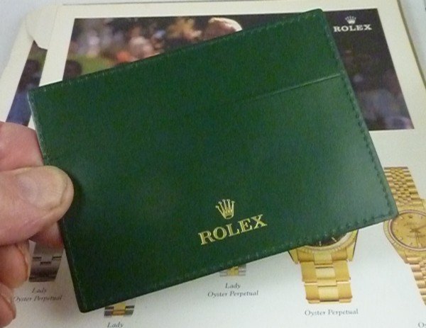 ROLEX Green certificate Credit Card Holder RA