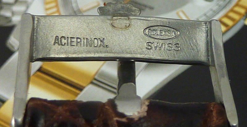 ROLEX DATEJUST SPORT Series 18mm Logo Buckle 20mm CROCO Calf Tobacco