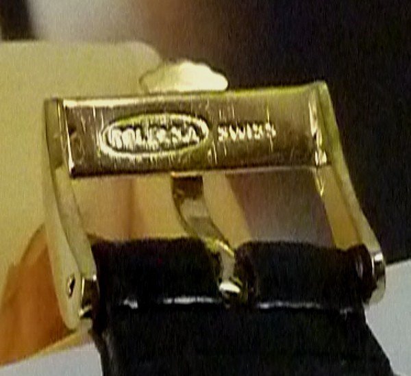 Rolex LADIES DATEJUST DATE 12mm Logo Buckle 14mm BLACK Lizard