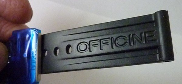 PANERI OFFICINE 22mm Steel Logo Buckle 24mm DIVE RUBBER Model Strap