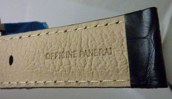 PANERI OFFICINE 22mm Steel Logo Buckle 24mm Croco pattern Leather
