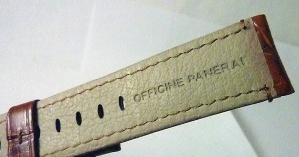 PANERI OFFICINE 24mm Natural Leather with a CROCODILE Pattern Model si