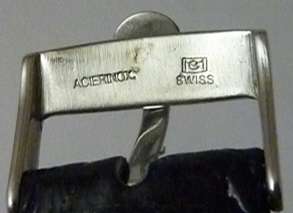 OMEGA SPEEDMASTER Series 18mm Steel Logo Buckle 20mm CROCODILE