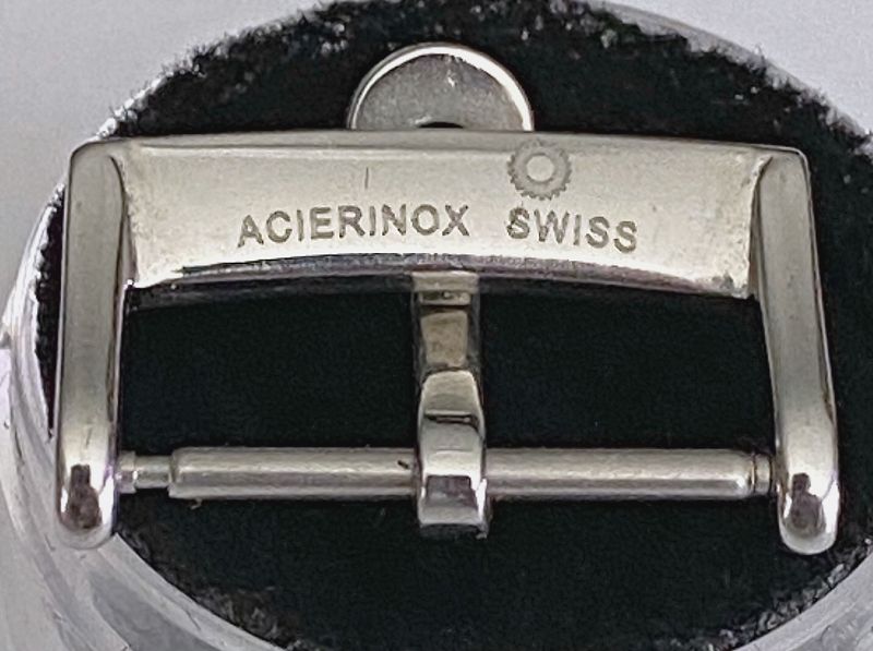 OMEGA 18mm Steel Logo Buckle Marked: ACIERINOX SWISS