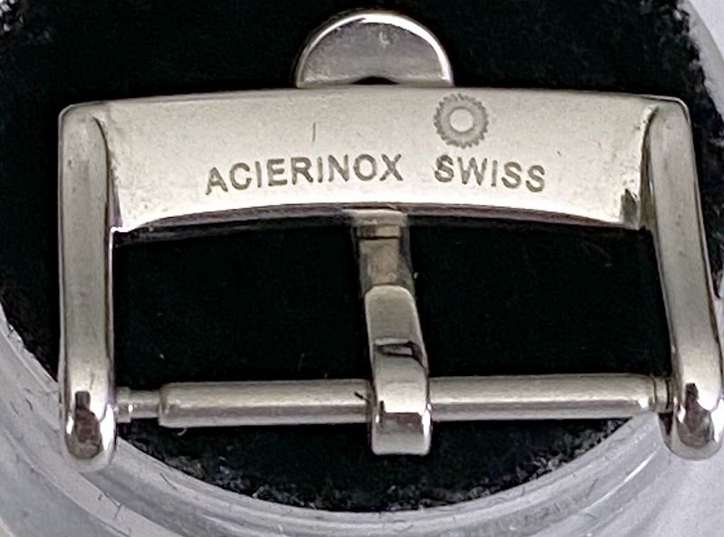 OMEGA 18mm Steel Logo Buckle Marked: ACIERINOX SWISS