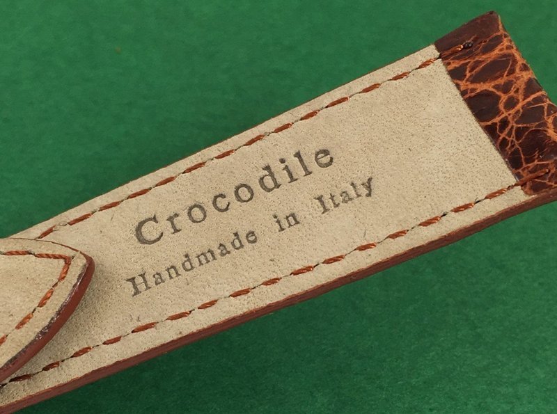 Genuine CROCODILE 19mm STRAP Padded Stitched High Grade ITALIAN