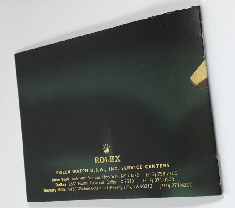 ROLEX FACTORY SERVICE Brochure 21 Pages Watch Care and maintenance