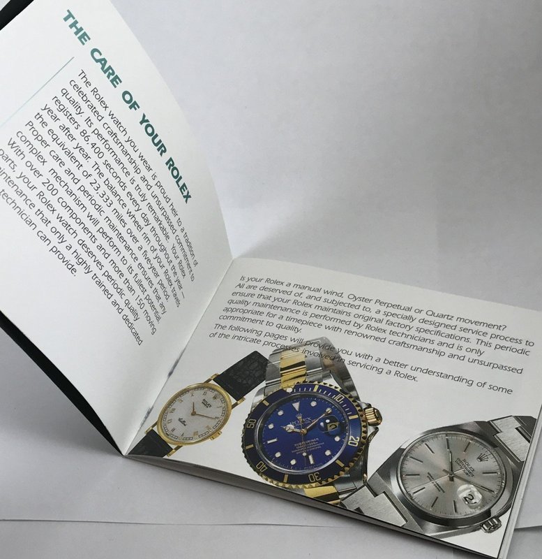 ROLEX FACTORY SERVICE Brochure 21 Pages Watch Care and maintenance