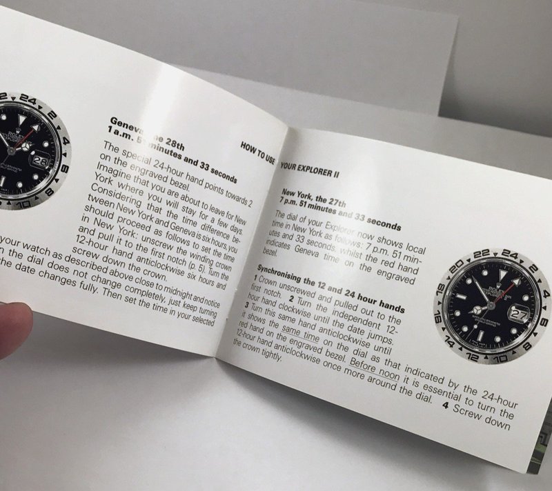 ROLEX EXPLORER I and II Brochure 11 pages 3.5 by 3.75 inch size