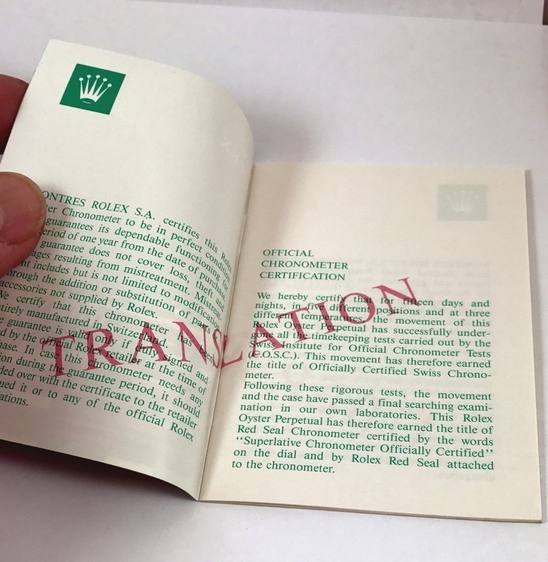 Vintage ROLEX Translation Information Brochure 12 Languages 1974