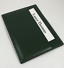 ROLEX CREDIT CARD & I.D. Holder Genuine Green Leather 4.5 by 3.5 inch