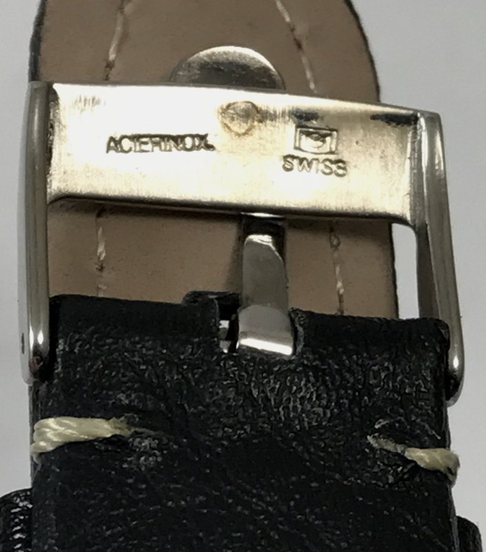OMEGA SPEEDMASTER Series 18mm Steel Logo Buckle 20mm Black
