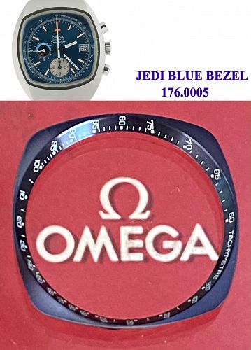 OMEGA JEDI BLUE Inner Bezel In-cert Ref. 176.005 UNUSED New/Old Stock