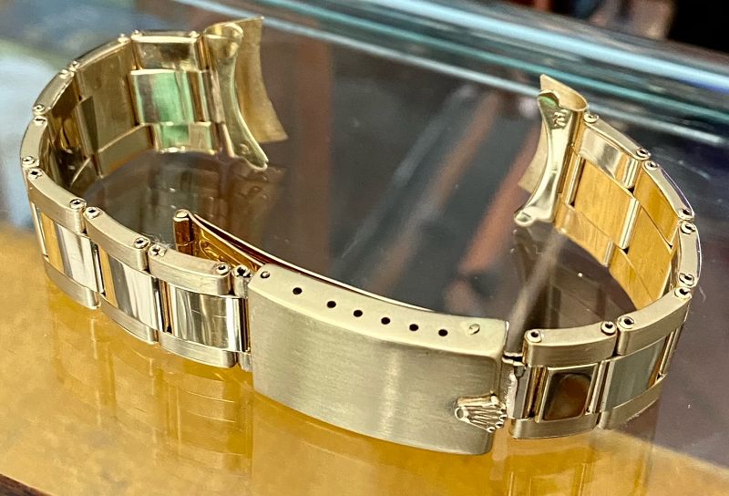 ROLEX 18k GOLD 1803 PRESIDENT MODEL Riveted Link BRACELET Ref. 76