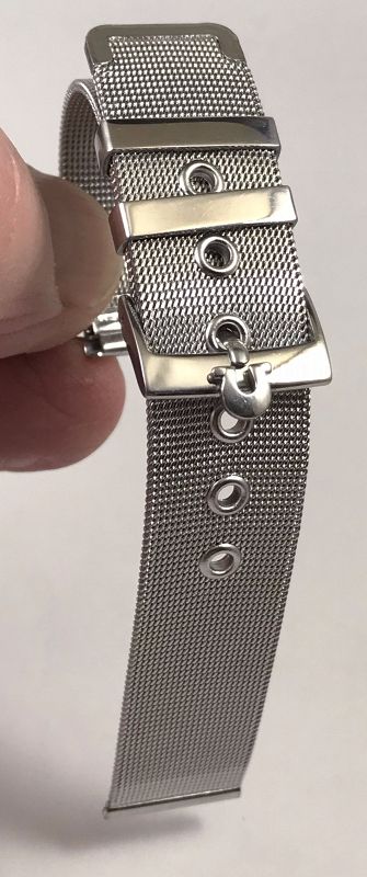 OMEGA 18mm Stainless Steel Logo Buckle 18mm Generic MESH METAL STRAP