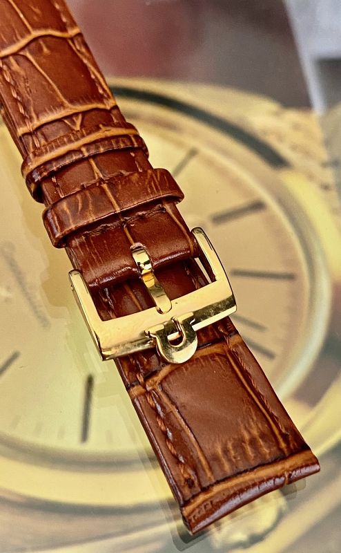 OMEGA Constellation Model 16mm Logo Buckle 18mm Brown Croco Strap