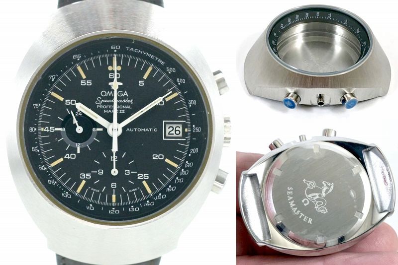 OMEGA SEAMASTER MARK III CHRONOGRAPH CASE BLACK BEZEL 176.002