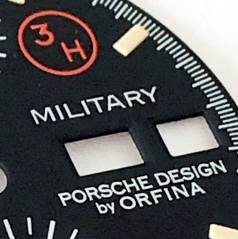 PORSCHE MILITARY DAY-DATE 3H DIAL by ORFINA 29mm diameter