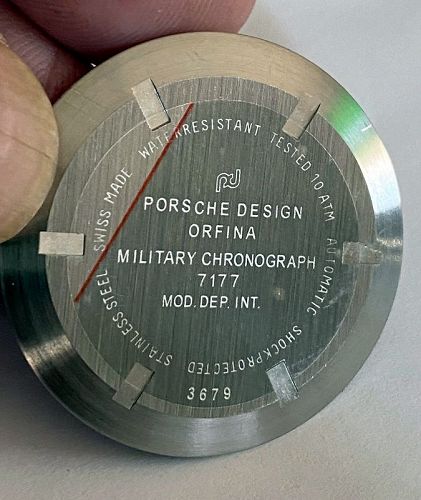 PORSCHE DESIGN ORFINA Military Chronograph CASE BACK 7177