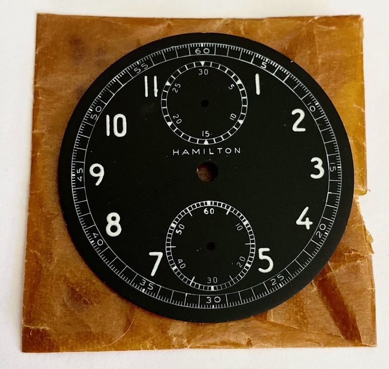 HAMILTON MODEL 23 WWII Military Chronograph Black Dial C: 1942