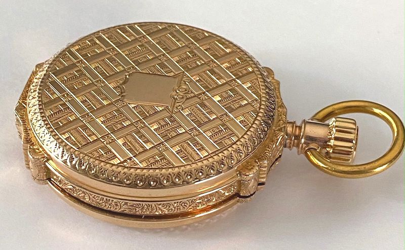 ELGIN 14k GOLD BOX HINGED HUNTING CASE 6 Size : C: 1881