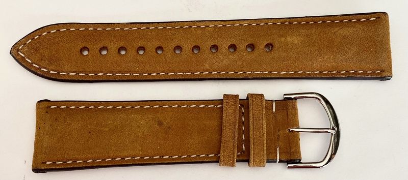 ITALIAN VINTAGE OAK LEATHER Hand Crafted 22/20MM Genuine Leather