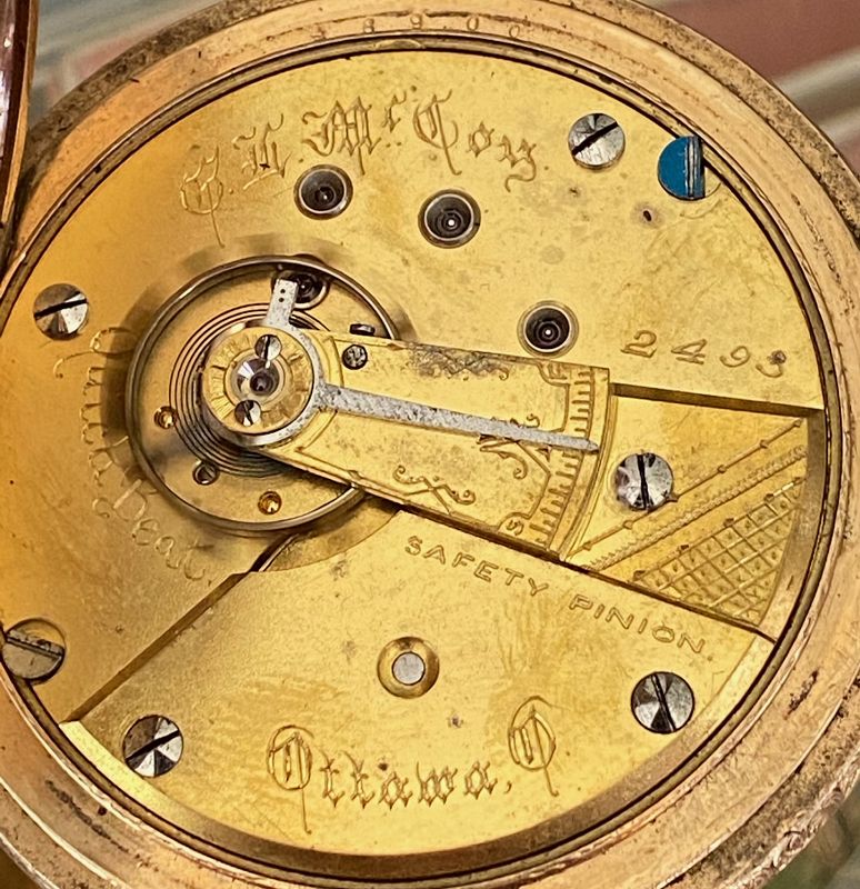 FEDONIA WATCH Co. Jewelers PRIVATE LABEL G.L. McCoy, OTTAWA No. 2493