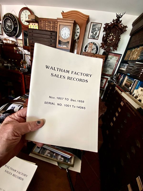 WALTHAM FACTORY SALES RECORDS: Nov. 1857 - Dec. 1858