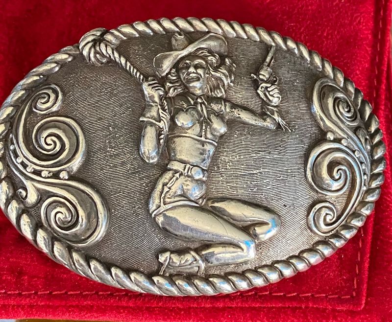 Cowgirl Sterling Silver Jeff Deegan Buckle C: 1993  NOS