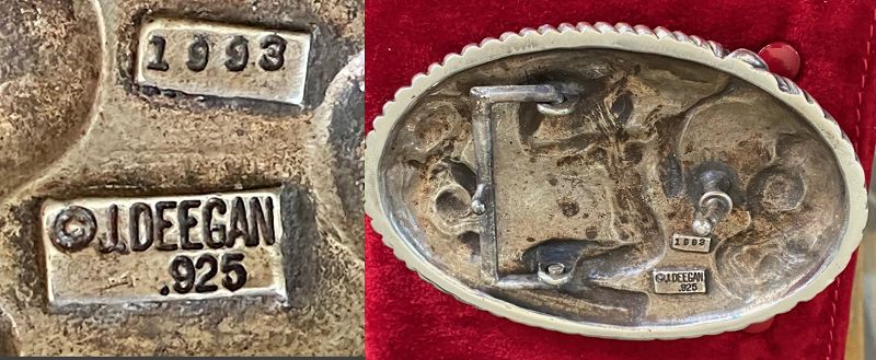 Cowgirl Sterling Silver Jeff Deegan Buckle C: 1993  NOS