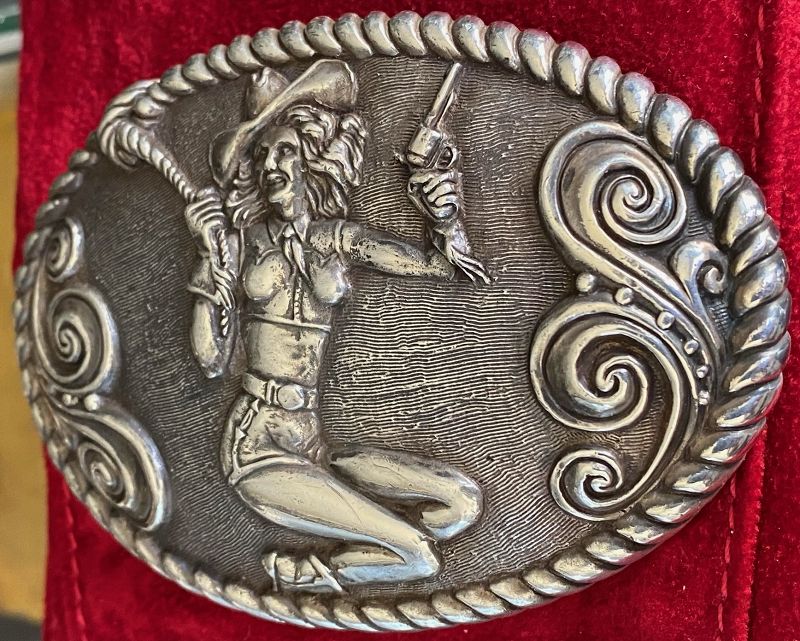 Cowgirl Sterling Silver Jeff Deegan Buckle C: 1993  NOS