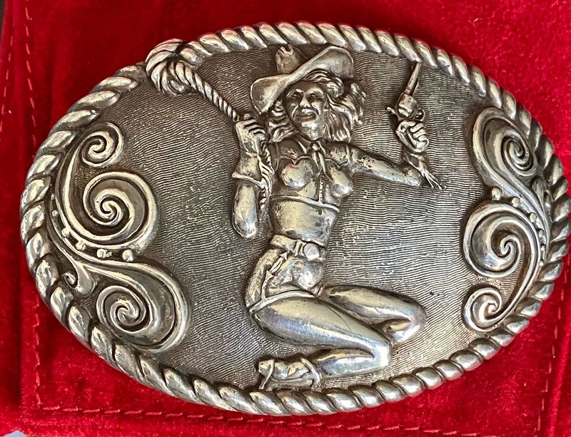 Cowgirl Sterling Silver Jeff Deegan Buckle C: 1993  NOS