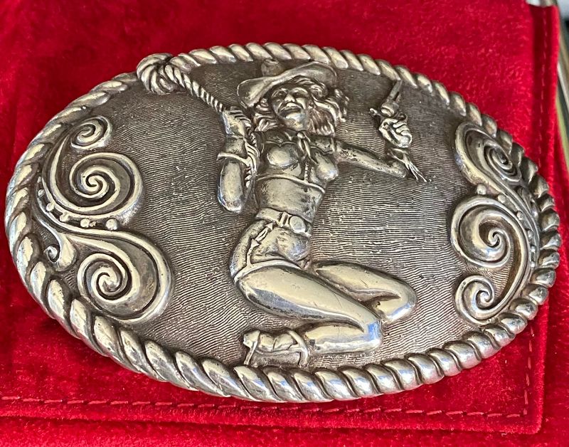 Cowgirl Sterling Silver Jeff Deegan Buckle C: 1993  NOS