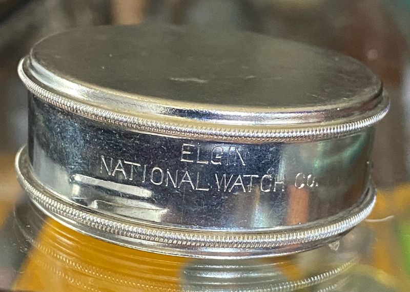 ELGIN NATIONAL WATCH CO. MOVEMENT TIN 18 Size Solid Top and Back