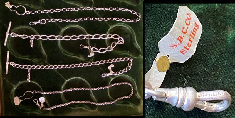 STERLING SILVER Vest CHAIN C:1890 Four (4) Style choice
