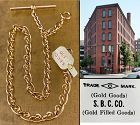 Nautical Theme GF Vintage Vest Chain & T-Bar C: 1896 Champlin Co. 1896