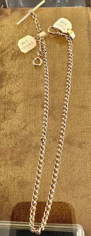 Double Ring Theme GF Vest Chain &amp; T-Bar C: 1896 Champlin Co.