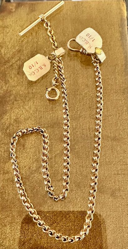 Double Ring Theme GF Vest Chain &amp; T-Bar C: 1896 Champlin Co.