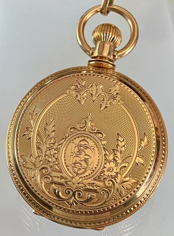 ELGIN National W.Co. 18k GOLD EXPOSITION ENGLISH original Hunting 1879