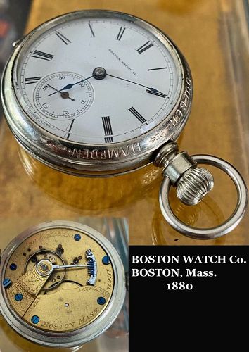 **BOSTON WATCH Co. BOSTON, Mass. Original Double Hinged Display 1880