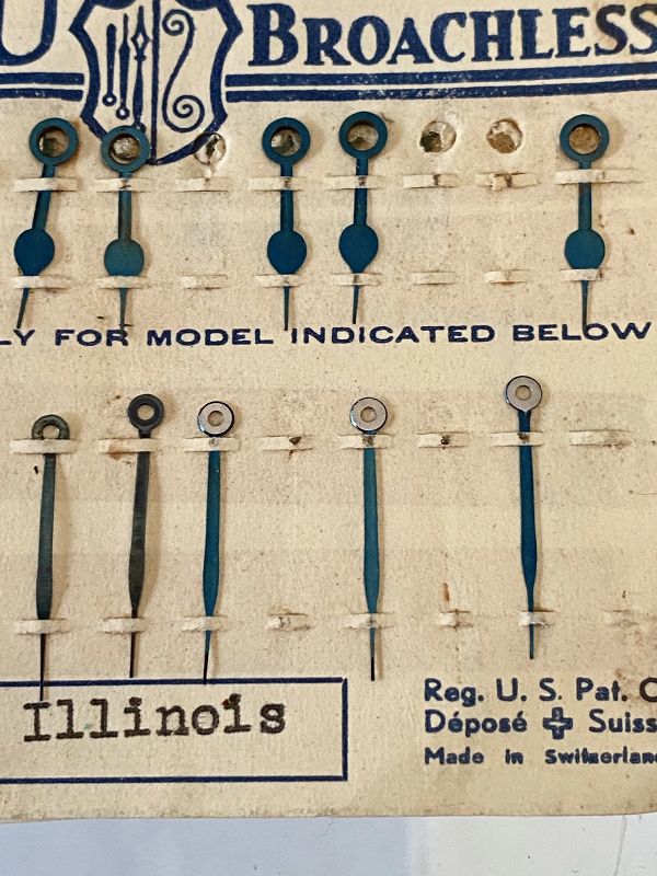 ILLINOIS 18 Size Railroad Hands Bold Blued OEM Unused Factory 1905