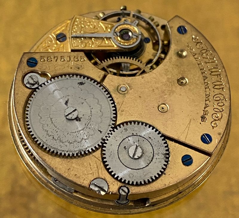 American WALTHAM 16 Size Hunting Model Movement FANCY DIAL 1892