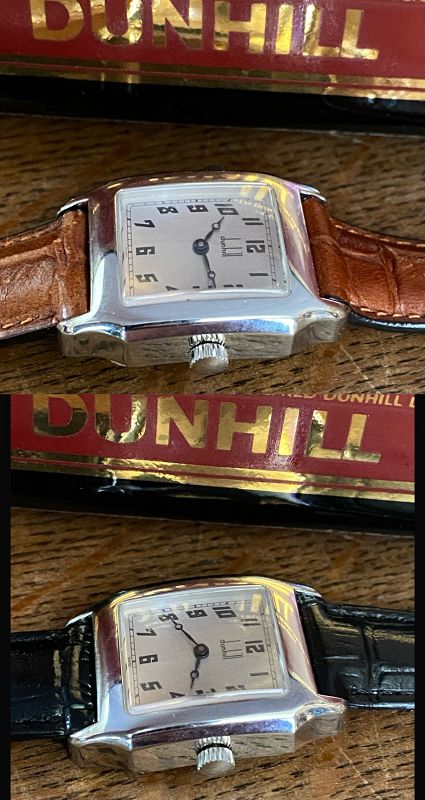 DUNHILL Men's Rectangular Mid-Size UNISEX Stainless Steel 24mm by 34mm